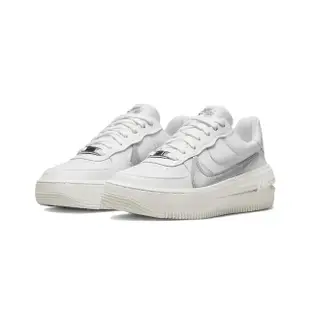 【NIKE 耐吉】Nike Air Force 1 PLT.AF.ORM 白銀勾 厚底 休閒鞋 DJ9946-101