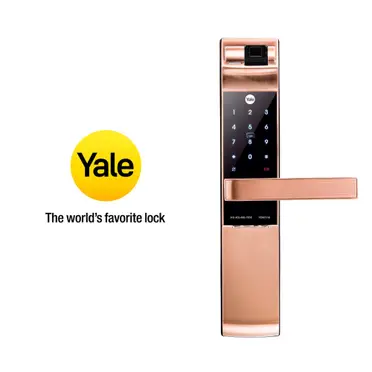 美國Yale耶魯指紋/卡片/密碼/鑰匙四合一防盜電子鎖-YDM7116A