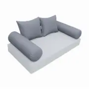 |SLIPCOVER ONLY| S4 Outdoor Bolster Backrest Pillow Covers Knife Edge Twin AD001
