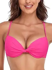 [RELLECIGA] Women's Underwire Push Up Bikini Top