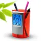 【DG499】筆筒數字鐘-圓形 背光電子萬年曆時鐘 液晶螢幕電子鐘 鐘 溫度計 計時器 (3.5折)