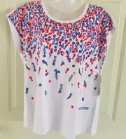 Tommy Hilfiger Women's Graphic Tee White/Flowers SP Cotton Blend NWT Sleeveless