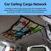 Car Ceiling Cargo Net Adjustable Buckle Car Roof Storage Organizer Large -~