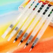 9 Pcs Water Soluble Colored Pencils Caligraphy Pen Set Brush Pens