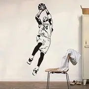 Nursery Wall Décor,Modern Large Basketball Wall Sticker Bedroom Boy Room Athlete Basketball Sport Wall Decal Vinyl Decor,Wall Stickers for Kids Room Boys 120X114Cm,Kids' Baby Wall Stickers