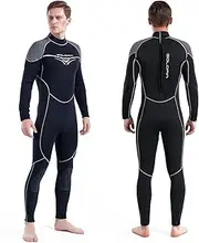 GoldFin Full Wetsuits 3mm Neoprene Wetsuit, Back Zip Long Sleeve for Diving Surfing Snorkeling-One Piece Wet Suit for Men Women