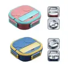 Kids Stainless Steel Lunch Box Cartoon Robot Compartment Storage Container