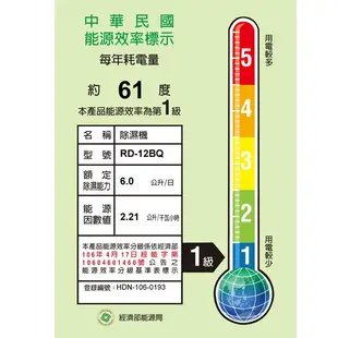 HITACHI日立 6公升自動適濕除濕機 RD-12BQ 現貨 蝦皮直送