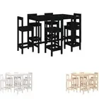 Outdoor Bar Set 7 Piece Outdoor Bar Table and Chairs Solid Wood Pine vidaXL