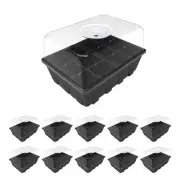 10 Pack Seed Starting Tray, Plant Germination Trays, Seed Starter Kit with Ad...