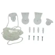 Complete Roller Blind Replacement Kit with Brackets and Chain 25mm Diameter