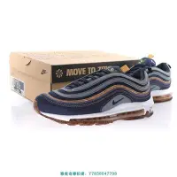 在飛比找Yahoo!奇摩拍賣優惠-Nike Air Max 97“海軍藍橡木塞刺繡”氣墊運動慢