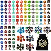 VECTOP DND Dice Set, 25 x 7 (175 Pieces) Polyhedron Dice 25 Colors Dice for Dungeons and Dragons Tabletop Role-Playing Games with 1 Large Flannel Bag