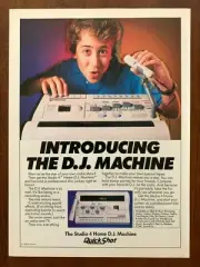1988 QuickShot Studio 4 Home D.J. Machine Vintage Print Ad/Poster Pop Art Décor