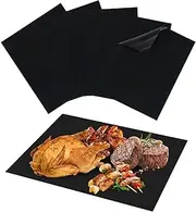 Spendeal Grill Mats for Outdoor Grill, Grill Mats Non Stick Set of 5 BBQ Grill Mat Baking Mats Teflon BBQ Grilling Accessories Reusable,Works on Gas, Charcoal, Electric Grill 15.75 x 13-Inch