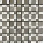Checkerboard Olive Maron Marble w/ Silver Marble Mosaic Floor Wall (BOX OF 10)