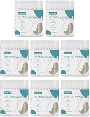 1600 Double Head Ear Spoon Cotton Swab, Double Side Tightly Wrapped Tips Paper Stick Soft Gentle,Chlorine-Free Hypoallergenic, Cotton Swabs for Cleaning Ear,Cruelty-Free Ear Swabs, Round & Spiral