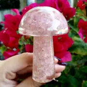Rose Quartz orgone resin mushroom natural Crystal Healing Larger Gemstone