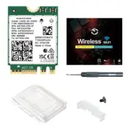 M.2 Tri-Band Intel WiFi 6E AX210NGW 5374Mbps 802.11ax/ac Wireless Bluetooth Card