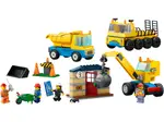 [LEGO] Construction Trucks and Wrecking Ball Crane