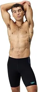 [Speedo] Men's Tech Panel Jammer, Black/Cobalt Pop, 30