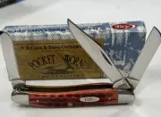 CASE XX 2008 OLD RED BONE POCKET WORN MEDIUM STOCKMAN KNIFE 6318 IN BOX B50