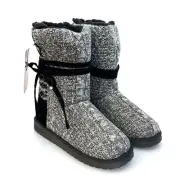 Muk Luks Womens Clementine Booties Size 6 New Dark Gray Slip-On