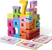 Number Blocks - Montessori Large Wooden Blocks, Numbers 1-10, Toddler Learning Toys, Preschool Learning Activities, 2-8 Years, Boys and Girls