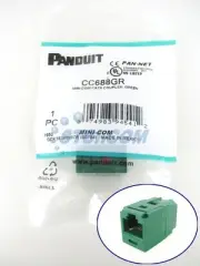 Panduit CC688GR Cat6 Coupler Module RJ45 8P8C Green ~STSI