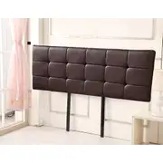 PU Leather King Bed Deluxe Headboard Bedhead Bedroom Furniture - Brown