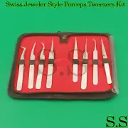 8 SWISS JEWELER STYLE WATCH REPAIR TOOLS MICRO DISSECTION FORCEPS TWEEZERS