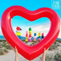 在飛比找蝦皮購物優惠-方妮FaNi❤實拍【愛心游泳圈飄浮床】