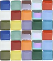 SING F LTD Mini Glass Mosaic Tiles Square Shape Mosaic Pieces 1x1cm Mixed Colours for Embellishing Frame Plate Cup Pot Tableware Lamp DIY Crafts Projects
