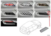MINI CLUBMAN F54 Trim W/Pad Set 51132365737 2365737 NEW GENUINE
