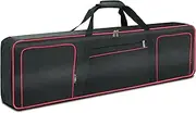[Ruibo] 88 Key Keyboard Gig Bag Case for Electric Piano with 10MM Cotton Padded, Waterproof 600D Oxford Gig Bag 54"x13"x6.7" / Red