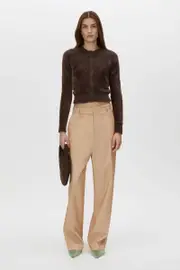 Oud Wool Pant in Dusty Clay Brown - CAMILLA AND MARC® C&M