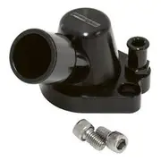 Aeroflow Billet Thermostat Housing - Black, AF64-2091BLK
