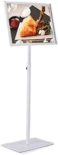 Poster Display Holder Sign Stand Advertising Support Board,Floor Poster Stand Pedestal Sign Holder Business Menu Display,Aluminium Snap Frame Poster Stand with Steel Base