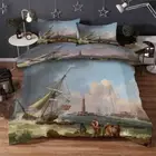 Sea Waves Sky White Clouds 3D Quilt Duvet Doona Cover Set Pillow case Print