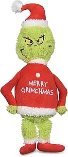 Dr. Seuss for Pets How The Grinch Stole Christmas 6” Merry Grinchmas Plush Squeaker Toy for Dogs | Squeaky Dog Toys, Plush Dog Toys, Holiday Toys for Dogs (FF23494), 6 Inch