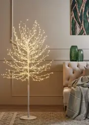 5/6.8 Ft H Micro Dot White/Black LED Christmas Tree In/Outdoor Living Room Decor