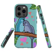 For Apple iPhone 13 Pro Max Case, Armour Back Cover, Birds In Love