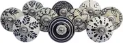 Royal Kraft Vintage Hand Painted Ceramic Pull Knobs for Kitchen Cabinet, Door & Drawer, Wardrobe, Cupboard (Set of 10) Sknob009