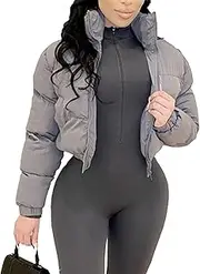 [JEShifangjiusu] Women's Warm Sports Jacket Winter Waterproof Ski Jacket, grey, S