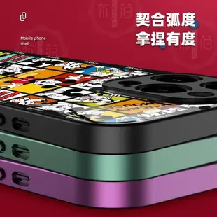 官方正版迪士尼適用于iPhone15鏡頭全包11Pro高級感XS手機套12玻璃硬殼xr時尚卡通新款蘋果14手機殼13Promax