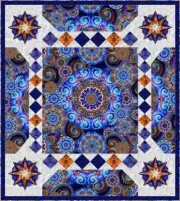 Quilt Kit - Magic Carpet - 67" X 75" Twilight Medallion Throw Quilt - Top & Bind