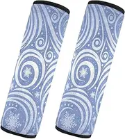 Car Seat Belt Covers Set of 2 Breathable Car Safety Seat Belt Strap Shoulder Pad Camera Bag Strap Cover Car Accessories for Women Men Kids S Blue Winter