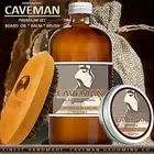Hand Crafted Caveman® Beard Oil Conditioner + Beard Balm + Brush KIT