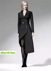 POP COSTUME X38A 1/6 Female Black Windbreak Clothes F 12"Action Figure Body Toy