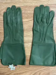 New Men's Leather Long Arm Cuff Gauntlets Medieval Renaissance Cosplay Green